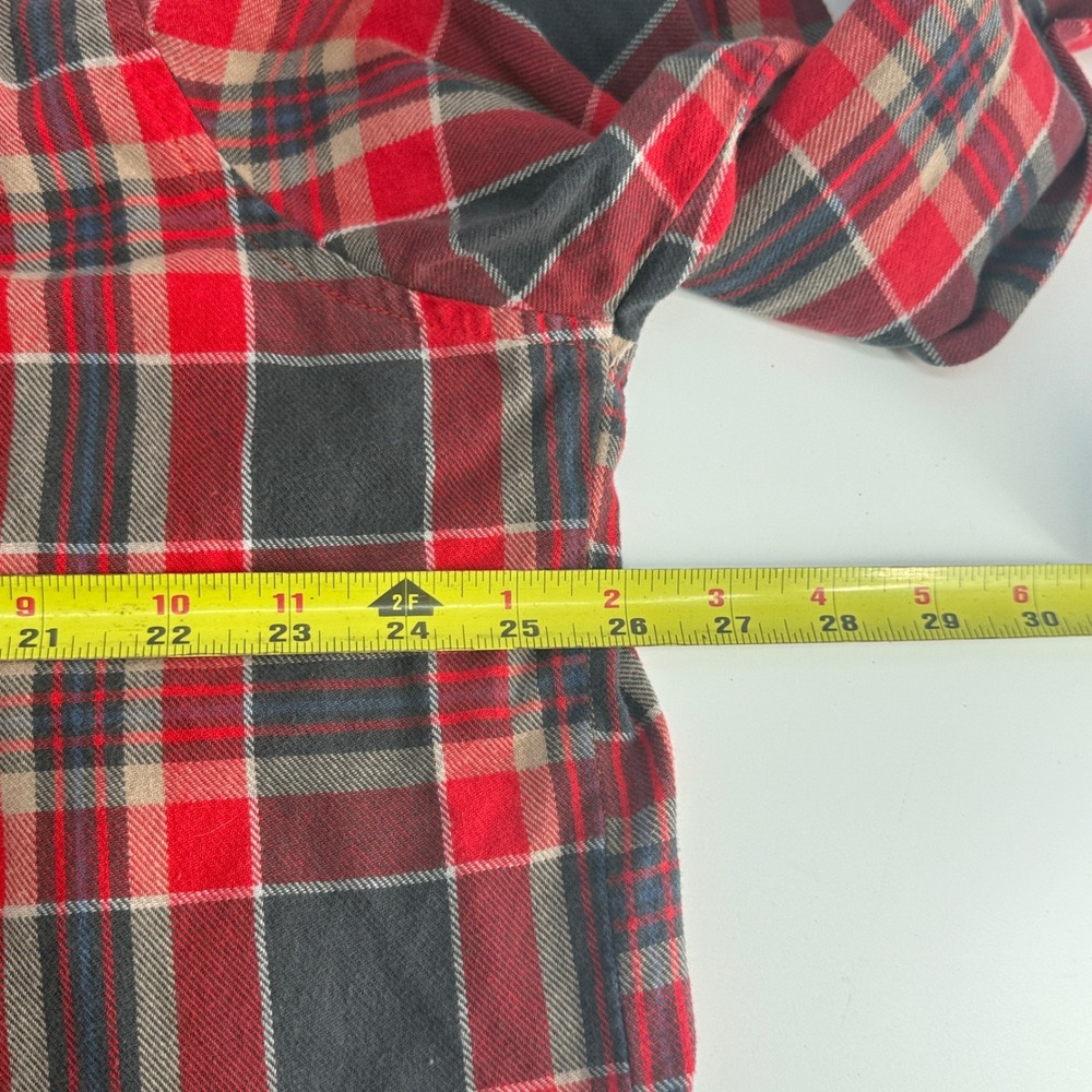 Wrangler American Cowboys Mens XXL Plaid‎ Western Pearl Snap Shirt Light Flannel - Picture 6 of 7